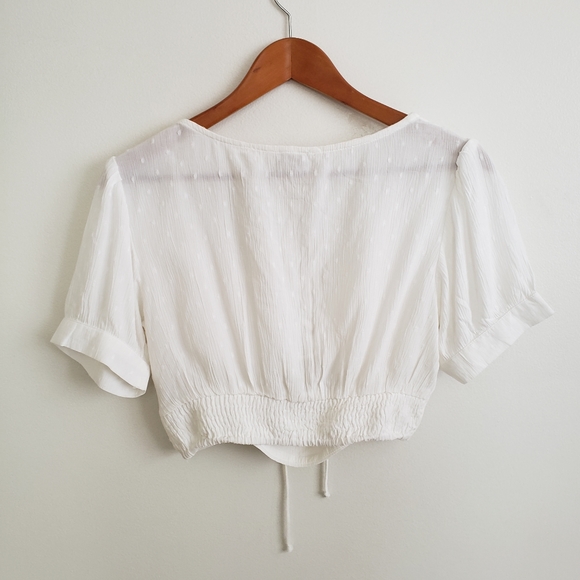 ASOS white lace up cutout crop top - Picture 7 of 7